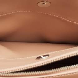 Pre Owned Longchamp Beige Leather Small Paris Premiere Tote