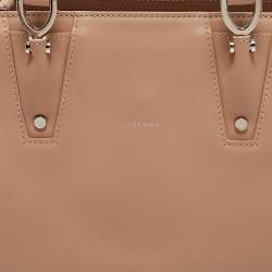 Longchamp Beige Leather Small Paris Premiere Tote
