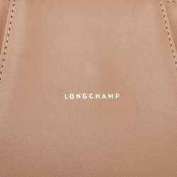 Longchamp Beige Leather Small Paris Premiere Tote