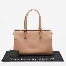 Longchamp Beige Leather Small Paris Premiere Tote