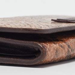 Longchamp Multicolor Snakeskin Embossed Leather Continental Wallet