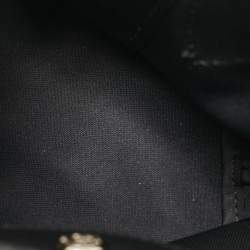 Pre Owned Longchamp Black Leather and Nylon Le Pliage Crossbody Bag