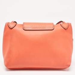 Pre Owned Longchamp Orange Leather Le Pliage Xtra Crossbody Bag