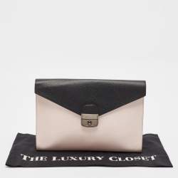 Longchamp Tricolor Leather Heritage Le Pliage Clutch