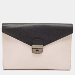 Longchamp Tricolor Leather Heritage Le Pliage Clutch