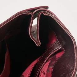 Longchamp Burgundy Patent Leather Front Pocket Tote