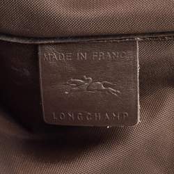 Longchamp Dark Brown Leather Small Le Foulonne Briefcase