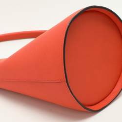 Longchamp Orange Épure Leather Bucket Bag