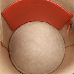 Longchamp Orange Épure Leather Bucket Bag