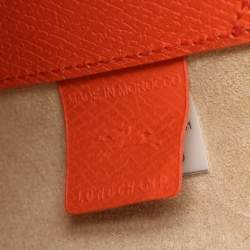 Longchamp Orange Épure Leather Bucket Bag
