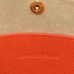 Longchamp Orange Épure Leather Bucket Bag