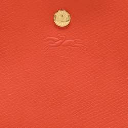 Longchamp Orange Épure Leather Bucket Bag