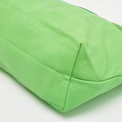 Longchamp Green Leather Le Pliage Tote