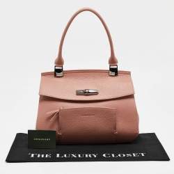 Longchamp Pink Leather Madeleine Top Handle Bag