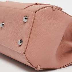 Longchamp Pink Leather Madeleine Top Handle Bag