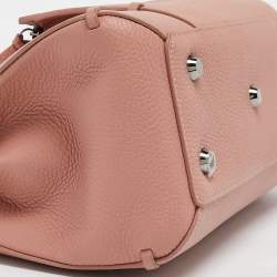 Longchamp Pink Leather Madeleine Top Handle Bag