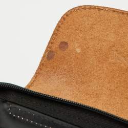 Longchamp Black/Brown Nylon and Leather S Le Pliage Tote