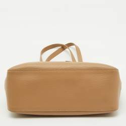 Pre Owned Longchamp Beige Leather Shop It Tote