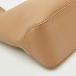 Pre Owned Longchamp Beige Leather Shop It Tote