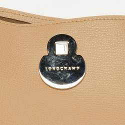 Pre Owned Longchamp Beige Leather Shop It Tote