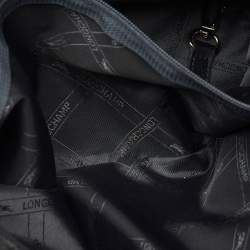 Longchamp Black Leather Tassel Detail Zip Tote