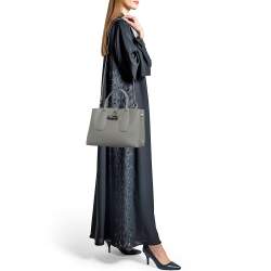 Longchamp Grey Leather Roseau Tote