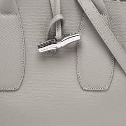Longchamp Grey Leather Roseau Tote