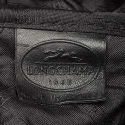 Longchamp Black Leather Multiple Pocket Satchel