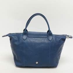 مملوكة مسبقًا Longchamp Blue Leather Le Pliage Tote