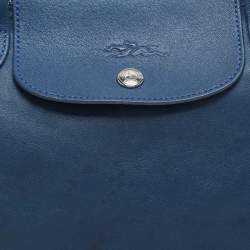 مملوكة مسبقًا Longchamp Blue Leather Le Pliage Tote