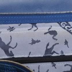 مملوكة مسبقًا Longchamp Blue Leather Le Pliage Tote
