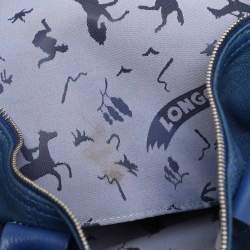 مملوكة مسبقًا Longchamp Blue Leather Le Pliage Tote