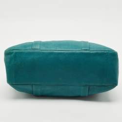Longchamp Green Leather Large 3D Top Handle Bag
