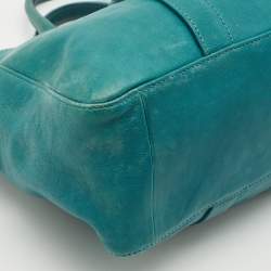 Longchamp Green Leather Large 3D Top Handle Bag