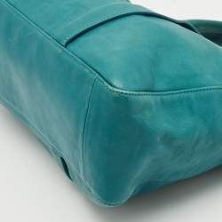 Longchamp Green Leather Large 3D Top Handle Bag