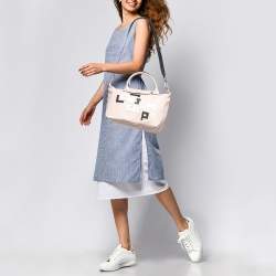 Longchamp Pink Leather Patch Le Pliage Tote