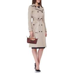Longchamp Burgundy Leather and Nylon Le Pliage Pouch