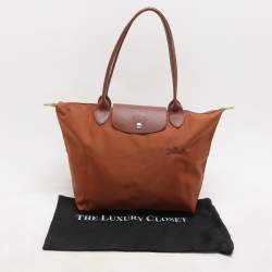 Longchamp Brown Nylon Le Pliage M Tote