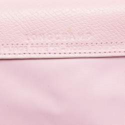Longchamp Pink Canvas and Leather Small Le Pliage Tote