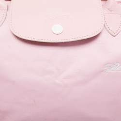 Longchamp Pink Canvas and Leather Small Le Pliage Tote