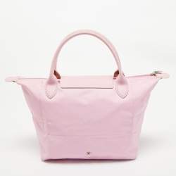 Longchamp Pink Canvas and Leather Small Le Pliage Tote