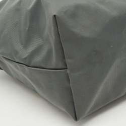 Longchamp Grey Nylon Small Short Le Pliage Tote