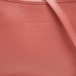 Longchamp Orange Leather Le Foulonné Crossbody Bag