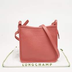 Longchamp Orange Leather Le Foulonné Crossbody Bag