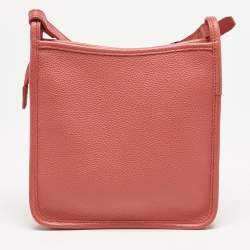 Longchamp Orange Leather Le Foulonné Crossbody Bag