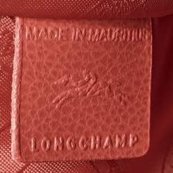 Longchamp Orange Leather Le Foulonné Crossbody Bag