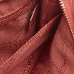 Longchamp Orange Leather Le Foulonné Crossbody Bag