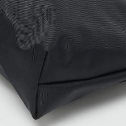 Longchamp Black/Brown Leather and Nylon Le Pliage Pouch