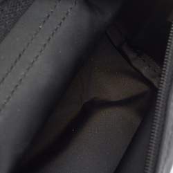 Longchamp Black/Brown Leather and Nylon Le Pliage Pouch