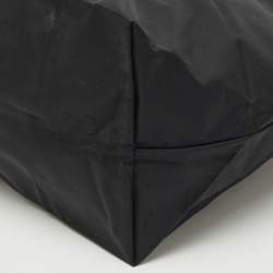 Longchamp Black/Brown Nylon and Leather Large Le Pliage Travel Bag